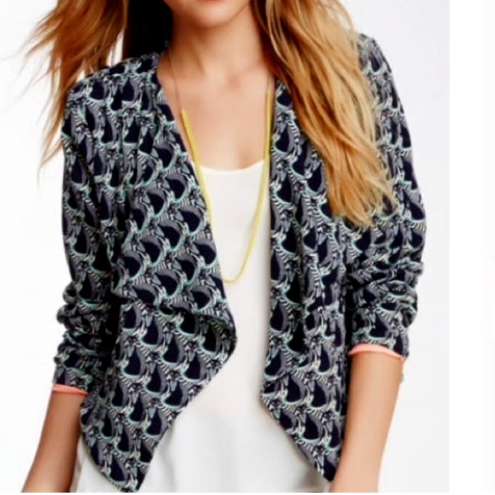 Romeo & Juliet Couture Graphic Cat Print Blazer